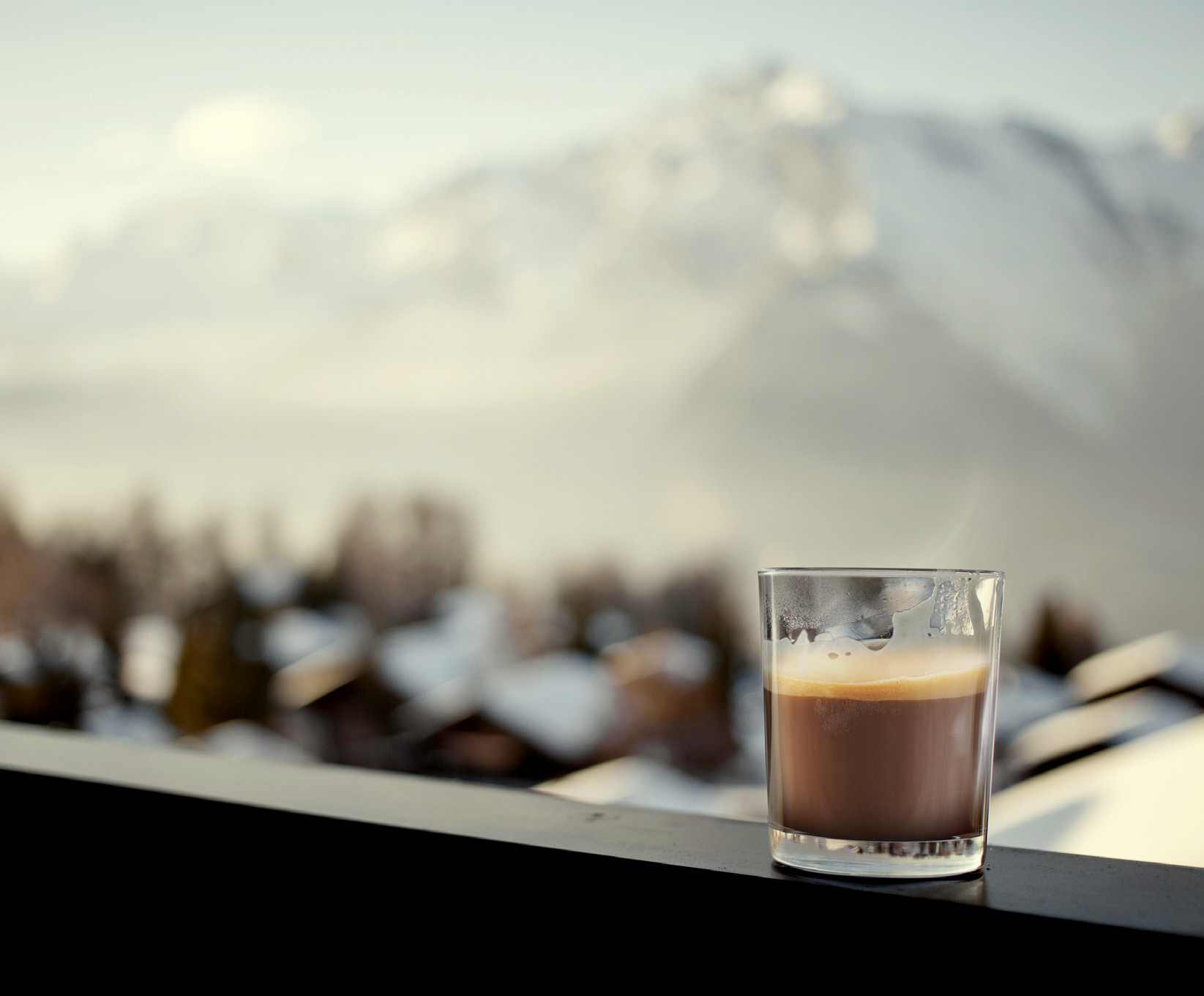 Espresso with Wasatch backdrop