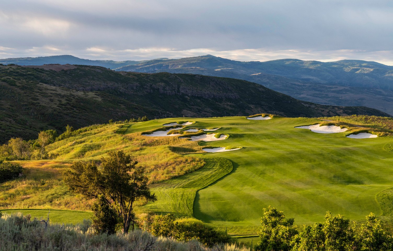 Marcella fairway and bunker complex at golden hour